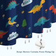 thumbnail image 6 of Dark Blue Dinosaurs ROAR Pattern Shower Curtain 72"x72" ,Bathroom Decorative Shower Curtains Set with 12 Hooks,Modern Waterproof Washable Shower Curtain, 6 of 6