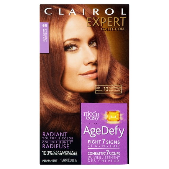 Clairol Age Defy Expert Collection Hair Color, 6R Light Auburn
