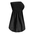 thumbnail image 4 of Bowake Women's Strapless Pleated Tube Top Blouse Sleeveless Tunic Summer Solid Shirt, 4 of 5