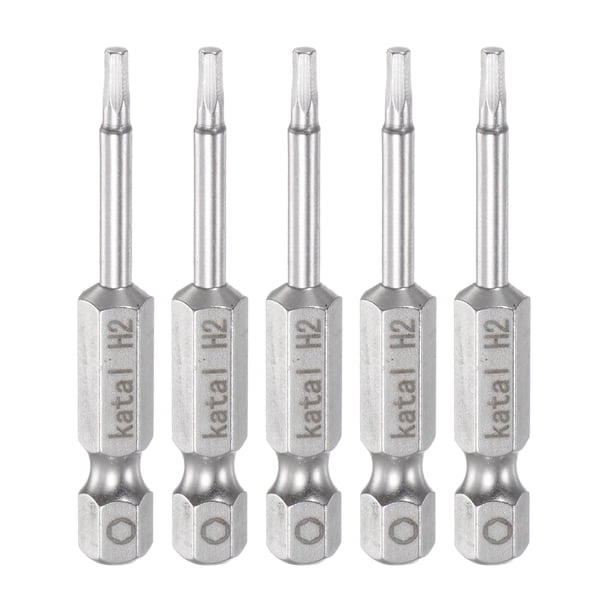5uds H2 Hexagonal Puntas de Destornillador 1/4" Hexagonal Vástago 2" Longitud Magnético Destornillador Eléctrica Herramienta