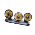 thumbnail image 4 of Ventilador de refrigeración para coche, 3 cabezales, giratorio, multiusos, portátil y ligero. Orange 24V, 4 of 8