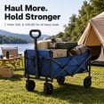 thumbnail image 3 of Alvantor Wagons Carts Foldable, 102L 330LBS Capacity Heavy Duty Collapsible Cart with All-Terrain Wheels for Camping Beach Shopping Garden, 3 of 7
