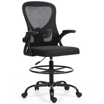 AVAWING Tall Drafting Chair, Breathable Mesh Office Chair, Ergonomic Computer Desk Chair, Black
