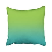 WinHome Square Throw Pillow Covers Ombre Watercolor Texture Teal And Green Sea Pillowcases Polyester 18 X 18 Inch With Hidden Zipper Home Sofa Cushion Decorative Pillowcase