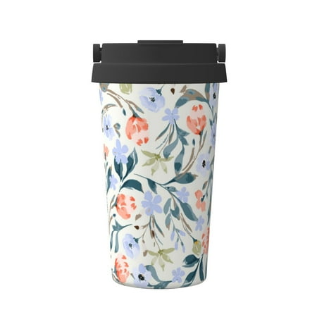 

Goofa Watercolor Wildflowers 1 for Insulated Travel Coffee Mug Spill Proof Leak Proof 16 OZCoffee Tumbler Reusable Coffee Cups with Lids Thermos for Hot and Cold Drink