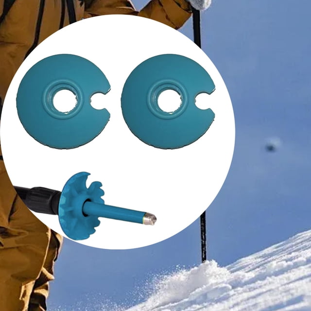 DYNWAVECA 2 Pcs Bâtons de Randonnée Panier de Boue Bâtons de Marche Protecteurs de Pointes, Usage Intensif, Pointes de Bâtons de Randonnée 5.5cm pour Camping Ski Marche