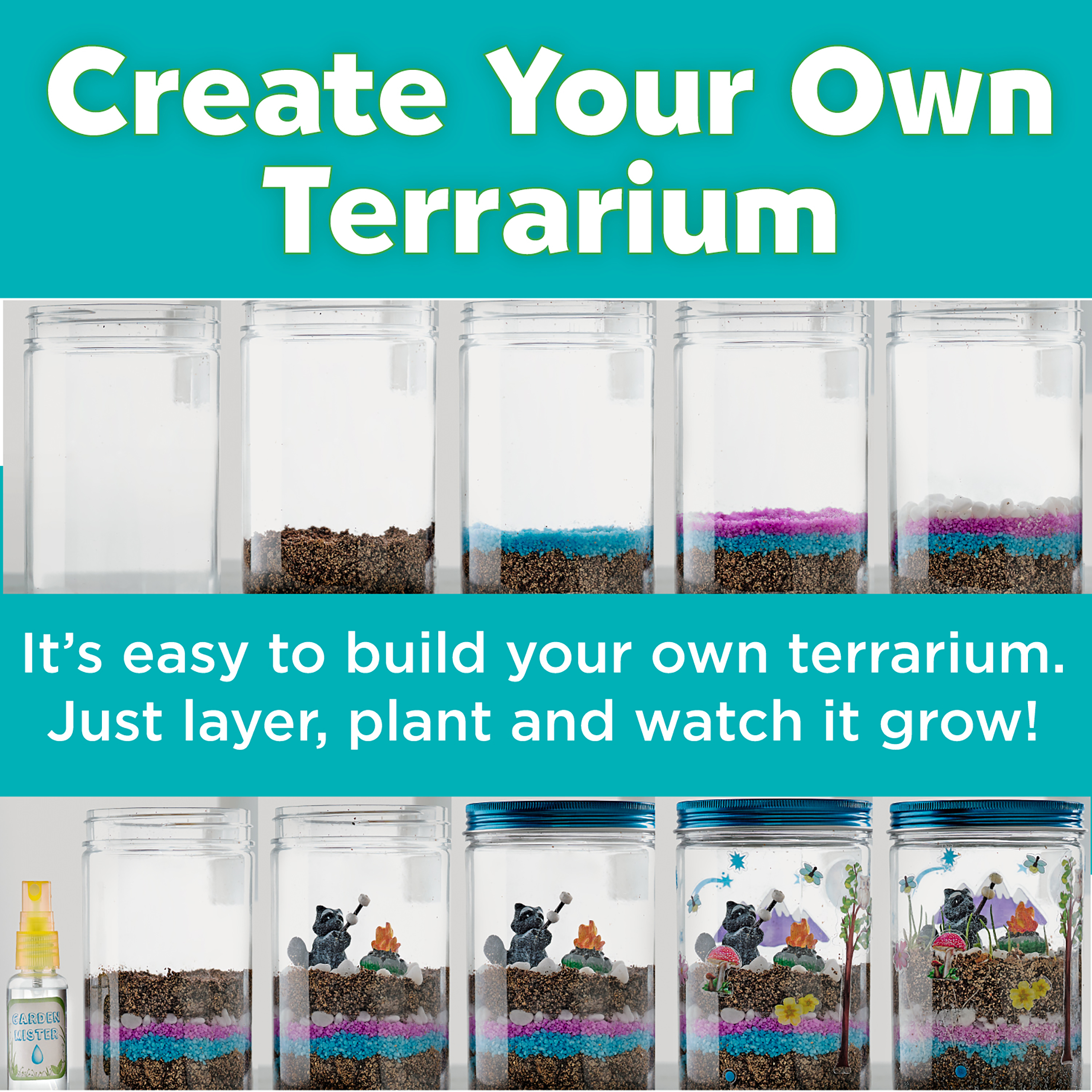 Creativity for Kids Grow N’ Glow Terrarium – Child Craft Activity for Boys and Girls - image 4 of 13