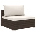 thumbnail image 3 of vidaXL 8 Piece Garden Lounge Set with Cushions Poly Rattan Brown, 3 of 5