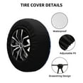 thumbnail image 2 of Bingfone Blue Skull Leaf Spare Tire Cover Weatherproof Universal Wheel Protectors for RV Camper Travel Trailer SUV Truck-14 inch, 2 of 8