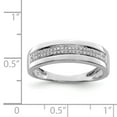 thumbnail image 2 of White Sterling Silver Ring Band Diamond Rhodium Diam. Ladies, 2 of 2
