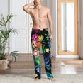 thumbnail image 4 of Salouo Colorful Flowers Print Pajama Pants for Men, Lounge Pants Elastic Waistband Casual Men's sleepwear Loungewear Sleep Pajama Pant -XX-Large, 4 of 7
