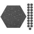 thumbnail image 1 of Furnish My Place Geometrical Pattern Indoor/Outdoor Refine Gray Rug, Abstract Area Rug, Doorway Mat, Contemporary Rug for Living Room, Entryway, Made in USA, 2' Hexagon - Set of 20, 1 of 5
