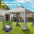 thumbnail image 5 of INTER HUT 10x10 Metal Patio Gazebo, Outdoor Gazebo Canopy Tent for Backyard with Mesh Privacy Curtains, 5 of 8