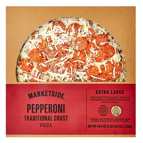 Marketside Pepperoni Pizza, Traditional Crust, Extra Large, Marinara Sauce, 16 inch (Fresh)