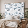thumbnail image 3 of Coastal Blue Tapestry for Bedroom Wall Hanging Tapestry, Retro Ocean Coral Shell Starfish Seahorse Ceiling Backdrop Tapestries Poster Blanket Wall Decor for Teens Room Living Room Dorm 59" x 90", 3 of 8