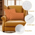 thumbnail image 6 of 2 Pack Outdoor Waterproof Throw Pillow Covers,Abstract Modern Orange Wave Line Decorative Square Patio Pillowcases for Chair Couch Sofa 16x16in, 6 of 9