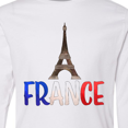 thumbnail image 4 of Inktastic France Eiffel Tower Flag in Text Long Sleeve Youth T-Shirt, 4 of 5