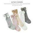thumbnail image 2 of Baby Girls Knee High Socks with Bow Long Stockings Infants Toddlers Ruffled Socks(0-5Y), 2 of 7