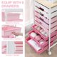 thumbnail image 2 of Carrito de almacenamiento rodante SYKIARIOL con 8 cajones rosa, 2 of 9