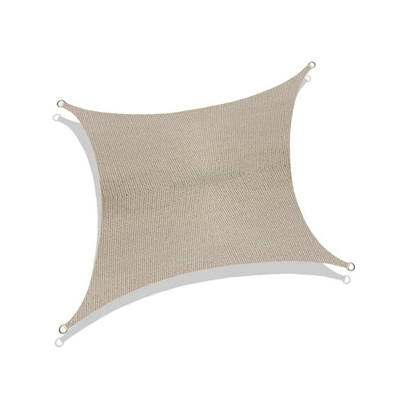 Sun Shade Sail Square Canopy - UV Resistant Sun Shade for Pergola, Swimming Pool, Patio Garden, Outdoor Activities with Durable Fabric - Customization Available (10' x 10', Beige)