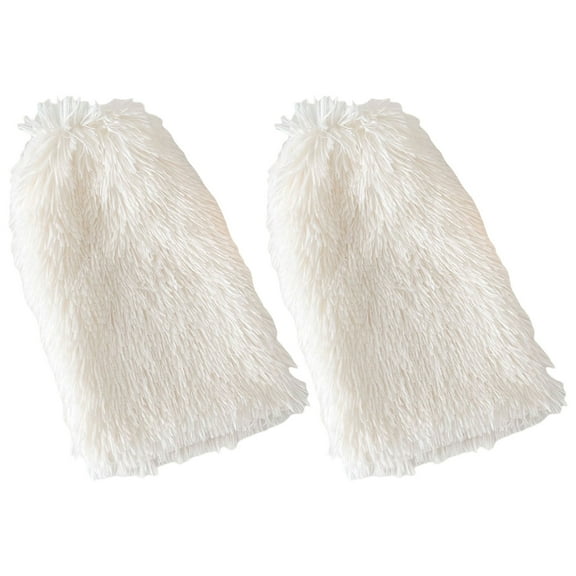 Fashionable Fuzzy Leg Warmers Soft Plush Boot Cuffs Footless Socks Colorful Rainbow Leg Gaiters for Costume Parties