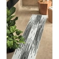 thumbnail image 2 of Unique Loom Outdoor Modern Collection Area Rug - Monochrome (2' 7" x 12' Runner Black and White), 2 of 10