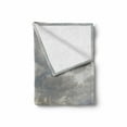 thumbnail image 2 of Beach Soft Flannel Fleece Blanket, Footpath Through Sand Tropic Gulf Island National Seashore Florida Plants Landscape, Cozy Plush for Indoor and Outdoor Use, 50" x 60", Grey Cream, by Ambesonne, 2 of 6