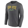 thumbnail image 2 of Men's Fanatics Heather Charcoal San Jose Sharks Special Edition 2.0 Scoring Chance Long Sleeve T-Shirt, 2 of 3