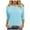 Sky Blue, variant on Women's Clothing in Clothing Womens Short Sleeve Henley Tops V Neck Dressy Casual Loose Fit Shirts Summer Flowy Blouses 2025 Trendy Clothes