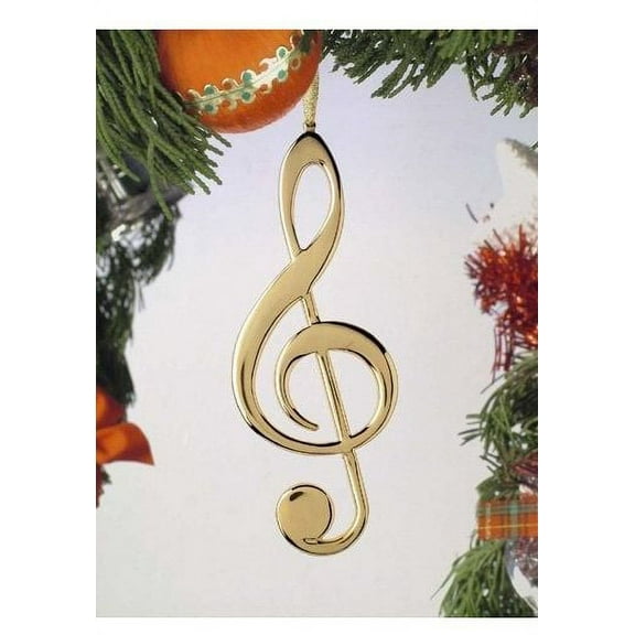 5" Gold Treble Clef Ornament