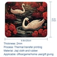 thumbnail image 5 of Swan Square Desk Mat, 8.3x9.8 Inch, Non-Slip Rubber Bottom, Printed, Suitable for Office and Gaming - Gaming Mousepad and Mouse Pad, 5 of 6