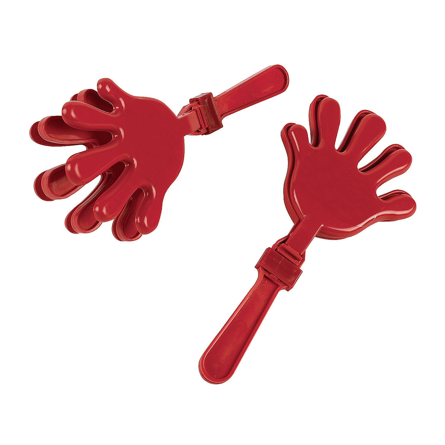 Red Plastic Hand Clappers Party Favors 12 Pieces