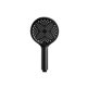 thumbnail image 1 of ER Juego de cabezal de ducha de mano Cabezal de ducha floral Ducha Chorro grande Pulverizador de mano Galvanizado Negro brillar Electrónica, 1 of 5