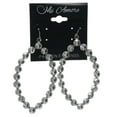 thumbnail image 2 of Silver-Tone Metal Dangle-Earrings With Crystal Accents, 2 of 2