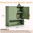 thumbnail image 6 of Ktaxon Fluted Bathroom Cabinet Wall Mount, Medicine Cabinet Storage Organizer with Single Door and Adjustable Shelves, Green, 6 of 15