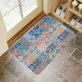 thumbnail image 4 of Bohemian Blue Geometric Design (3) Door Mat 30 X 17 Inch Welcome Doormat Indoor Outdoor Entrance Floor Mat Non Slip Spring Summer Decor Rubber Mats, 4 of 6