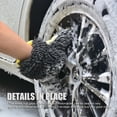 thumbnail image 6 of Car Wash Mitt Microfiber, Scratch-Free Soft Gloves for Detailing, Thickened 5-Finger Scrubber for Auto Cleaning (Green), 6 of 9
