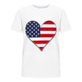 thumbnail image 4 of SELONE Women Short Sleeve Tops 4th of July Crewneck Pride Apparel Red White Blue Wear Clothes Gifts Activewear 2XL, 4 of 5