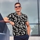 thumbnail image 4 of Balery Daisies Flowers Camisa Polo de Hombre con Estampado, de Manga Corta y Tejido Medio, Camisa Tipo Golf Polo-X-Large, 4 of 6