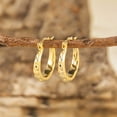 thumbnail image 5 of Alexcraft Hammered Hoop Earrings For Women Gold Chunky Teardrop Shape Thick Hoops Earrings Hypoallergenic for Sensitive Hoop Earrings Jewelry, 5 of 6