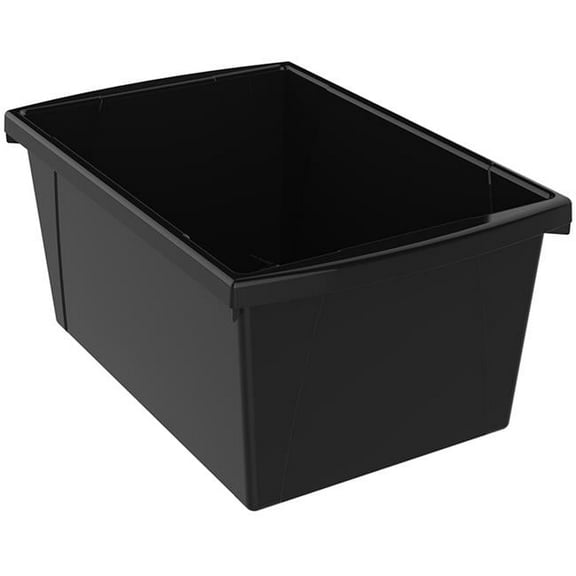Medium Classroom Storage Bin, Black - Pack of 2