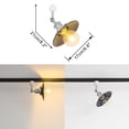 thumbnail image 4 of FSLiving Adjustable Angle J-Type Track Pendant Light with E26 Silver Base&Vintage Black Metal Shade Lighting for Kitchen Sink Loft Counter,Customizable (Bulb & Ceiling Track Sold Separately) - 1 Light, 4 of 8