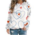 thumbnail image 1 of 2023 Chandail en Molleton de Mode pour Femmes 50 % de Rabais Liquidation Hauts à Manches Longues Col Rond Imprimé Blouse Régulière, 1 of 4