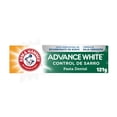 thumbnail image 1 of Arm & Hammer Pasta Dental Advance White 121 g. Control Sarro. Remueve Hasta 5x Más Placa Dental y Neutraliza los Ácidos de tu Boca. Sabor Menta, 1 of 7