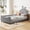 Gray, variant on MAYEERTY Twin Size Daybed with Rabbit Ear Headboard, Lively Color Upholstered Kids Bed