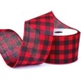 thumbnail image 2 of Burlap Christmas Ribbon Wired RED Truck Merry Christmas/Snowflake/BUFALO Black Checkered 2.5 Inch 18 Yard 3 Rolls for Gift Wrapping Xmas Tree Wrap Around Ribbons Wreath, Holiday Decor Bows Decorating, 2 of 8