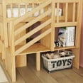 thumbnail image 5 of Duxelifin Twin Size Low Loft Bed with Light & Headboard Bookshelf, Wooden Kids Loft Bed with Storage Stairs, Drawers and Shelf, Twin Kids Bed for Boys, Girls (Natural), 5 of 10