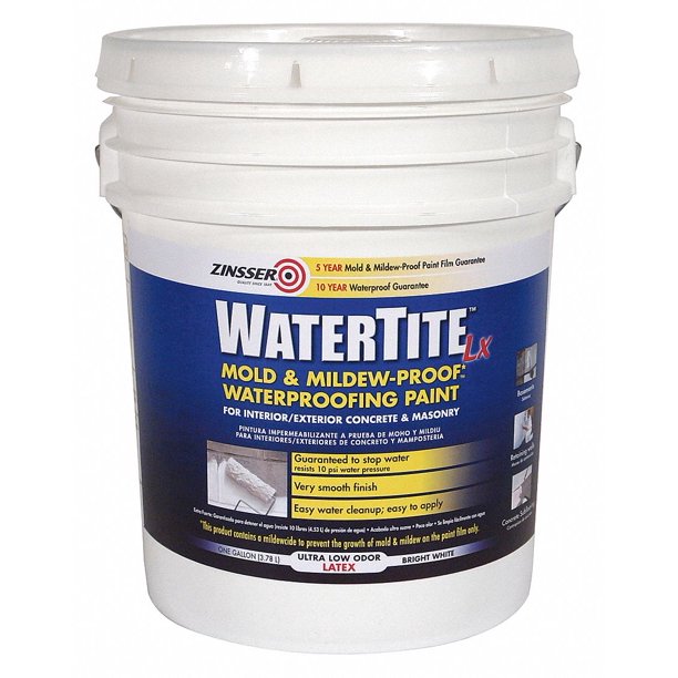 Zinsser Mold and Mildew Paint,White,5 gal,Pail 270269