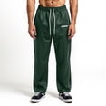 thumbnail image 2 of Summer Men Sweatpants Joggers Straight Pants Neutral Breathable Loose Outdoor Quick Drying Fabric Fitness pants Casual Trousers Dark Green M, 2 of 4