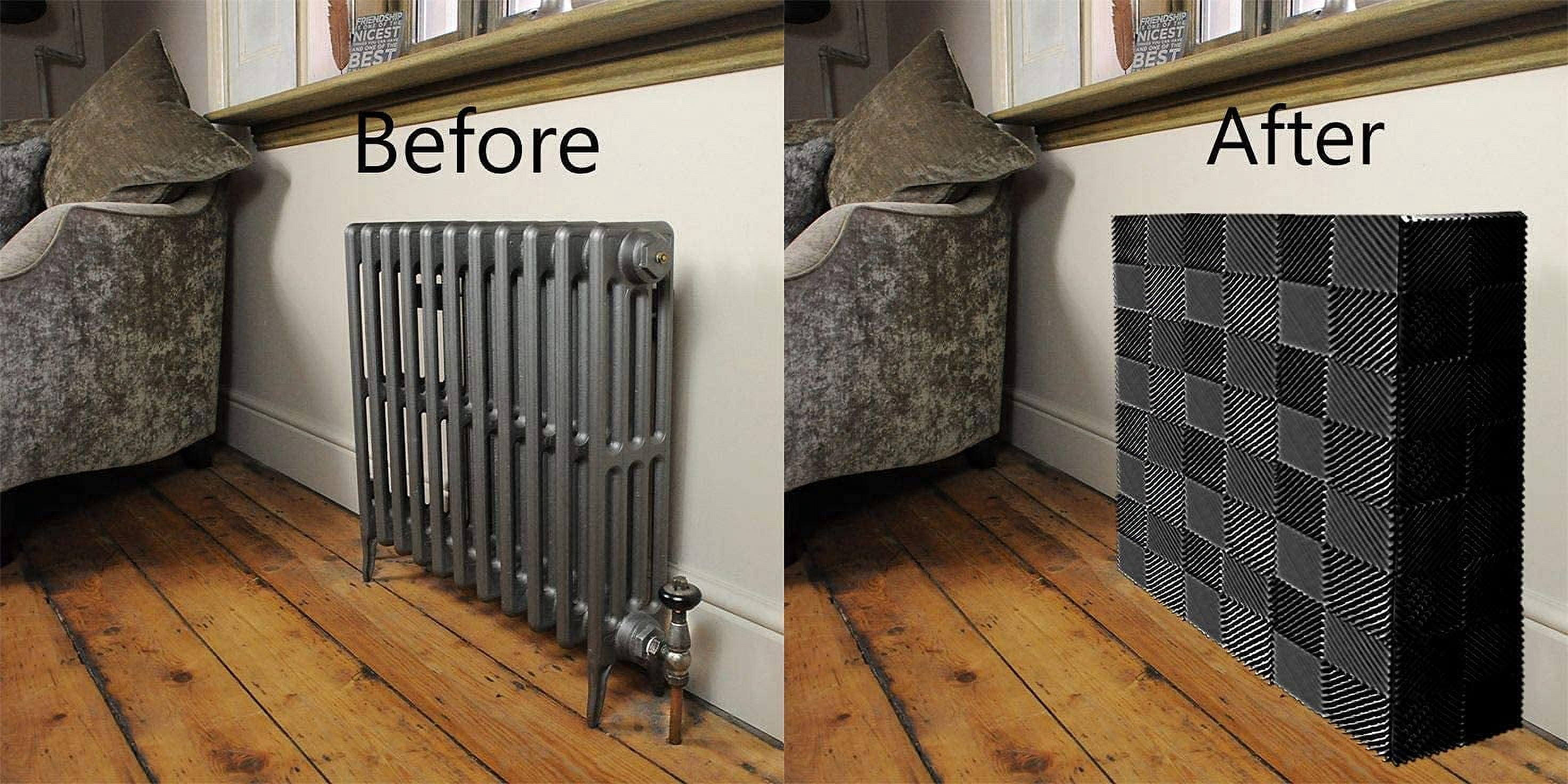 Ready Covers Radiator Covers for Home with Customizable Interlocking Tiles, Charcoal (10 Tiles - Only for ADD ON to other packs)